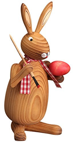 Osterfigur Osterhase Maler BxHxT ca 9 x 20 x 9cm NEU Osterdeko Osterhasenfigur Ostern Korb Osterei Frühling Erzgebirge Seiffen Hase