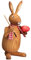 Rudolphs Schatzkiste Osterfigur Osterhase Maler BxHxT ca 9 x 20 x 9cm NEU Osterdeko Osterhasenfigur Ostern Korb Osterei Frühling Erzgebirge Seiffen Hase