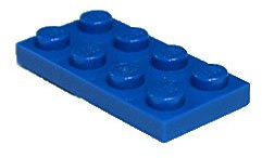 LEGO Piezas y piezas: azul (azul brillante) 2 x 4 platos x20