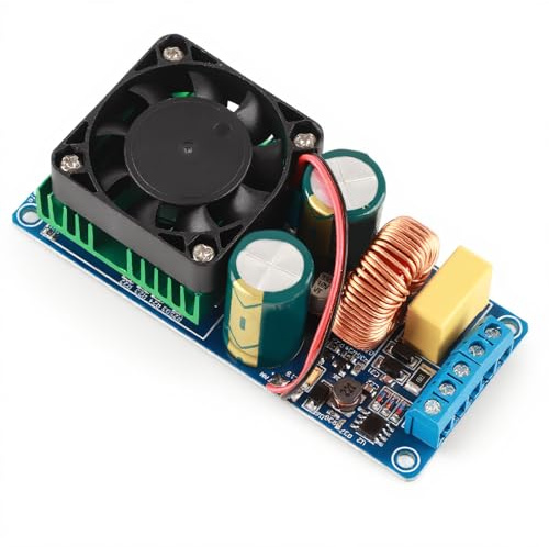 ASHATA Digital Audio Stereo Verstärker, Mono Kanal Endverstärker Klasse D HiFi Power Board, IRS2092S 500W Amplifier Stereo Board Modul