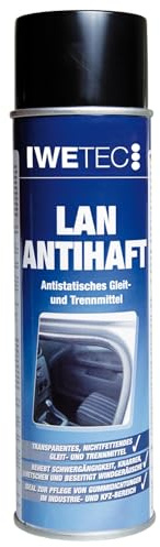 IWETEC Trennspray LAN Antihaft 500 ml | Gleit- & Trennmittel | Antistatisch, nicht fettend | Kunststoff & Gummipflege | Werkstatt & KFZ | Temperaturbeständig -60 bis +200 °C