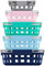 Ello Duraglass Glass Food Storage Mixed Set - Glass Food Storage Meal Prep Bowls with Silicone Sleeve and Airtight Lids, 10 piece 5 pack, Venice Boardwalk