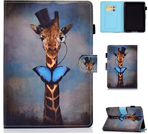 Flip Case for Kindle Painted (All-New Kindle 10th Generation 2019) - Bspring Slim Fit Vertical Multi-Viewing Stand Cover with Auto Sleep/Wake,Giraffe