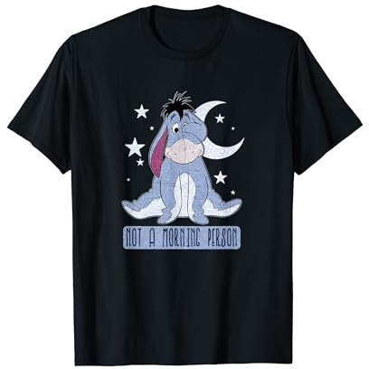 Disney Winnie The Pooh Eeyore Moon & Stars No Mornings T-Shirt