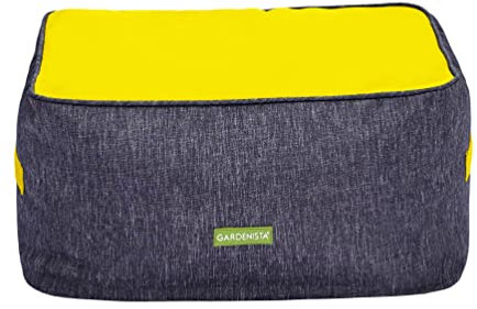 Gardenista Beanbag Fußhocker sitzpouf 65×45x30 cm Wohnzimmer Fußstütze für den Innenbereich Außenbereich Leichter Gaming Pouf für Erwachsene wetterbeständig UV-geschütztes,Garten Poolbereich (Gold)