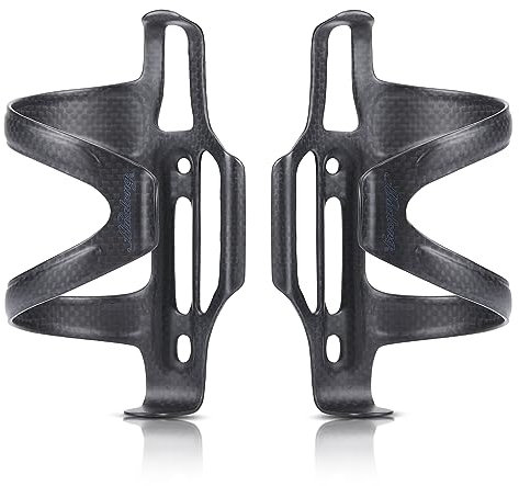 HUALONG Carbon Fiber Bicycle Bike Side Load Water Bottle Cage Holder Water Bottle Cages for Road Bikes MTB Mountain Cycling Bike Cup Holder Black Matte, 2 Pack