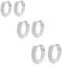 3 Pairs Sterling Silver Hoop Earrings for Women S925 Huggie Hoop Earrings With Cubic Zirconia Small Cartilage Sleepers Huggie Hinged Earrings Set for Girls Men