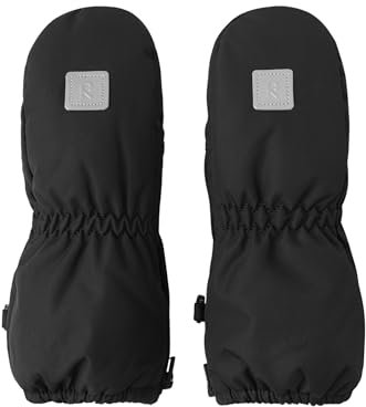 Reima Toddlers Tassu Mittens Schwarz - Warme Wasserabweisende Kleinkinder Handschuhe, Größe 2 - Farbe Black