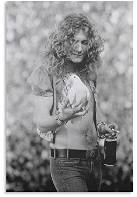 JITENG Robert_Plant Persönlichkeit Vintage Kunst Poster Gemälde Leinwand Wandkunst Wohnzimmer Poster Gemälde 50 x 75 cm