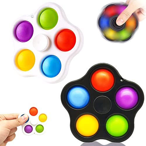 Steemjoey 2 Pack Pop Fidget Toy, Mini Bubble Fidget Popper Stress Toys, Push Poppers Bubble Pop Hand Finger Toy Set, Party Favor Sensory Fidget Pack Bulk Kit Box Kids Adults