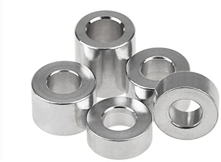 20 Stück Aluminium-Buchsen-Unterlegscheiben, verdickte Hülse, gewindelose Halterung. 8,2 mm (D) x 12 mm (T) x 5 mm (L), geeignet für M8-Schrauben.