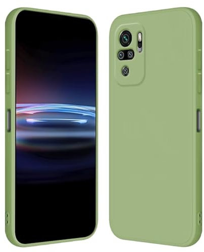 RankOne Hülle für Redmi Note 10S / Redmi Note 10 (4G) / Poco M5s (6.43 Inches) Weiche TPU Silikonhülle - Matcha Grün