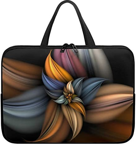 chaqlin Novelty Flower Laptop Sleeve Protective Case for Women Laptop Carrying Bag Case Portable Notebook Cover with Zipper and Handle,Neoprene Computer Sleeve Bag