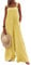 Siyova Women 's Overalls with Pockets Summer Solid Color Sleeveless Jumpsuits for Women Playsuit Casual Button Wide Leg Oversized Dungarees (Yellow, S)