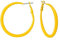Soul-Cats 1 Paar schöne Creolen Ohrringe Ohrstecker Hoops Ø 50 mm 80er Style, Farbe: gelb