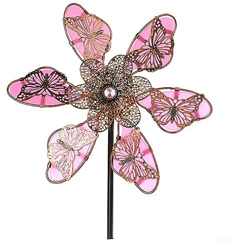 Windrad für den Garten, 90 cm, fluoreszierende Schmetterlings-Windmühle, Kunstdekoration, Windspiel, Garten, Hof, Rasen, DIY, Windmühle für Garten, Zuhause, Terrasse, Rasen, Hof, Outdoor-Dekoration