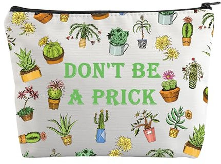 Kaktus-Geschenke, Kaktus-Make-up-Tasche, Kaktus-Liebhaber, Geschenke, Don't be a Prick Cactus, lustige Pflanze, Kosmetik, Reise-Kulturbeutel, Kaktus-Tasche, M, Neu
