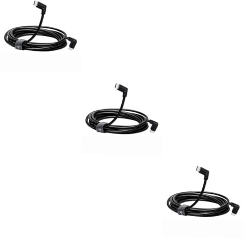 jojofuny 3pcs Link Cable Usb c to Type c Cable Charging Data Vr Headset Connection Elbow Professional