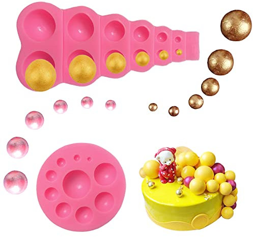 Woohome 4 Pz Moldes de Silicona para Fondant, Moldes Frutas Molde de Silicona Fresa Arándano Frambuesa Litchi Moldes para Fondant para Chocolate, Decoración de Tartas