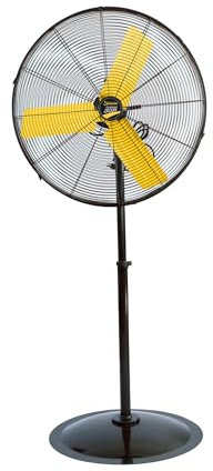 Garland Ventilador industrial TURBO 30P-V23 - Ventilador profesional de taller de pie con cabezal oscliante, 260 W y 210 m3/min