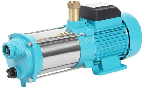 LANNADD Kreiselpumpe, 1300w 4000 L/H Hauswasserautomat Gartenpumpe, 9.8bar Selbstansaugende Pumpen für Gärten Ideal für Die Bewässerung Von Bauernhöfen Teichen Gärten und Brunnen