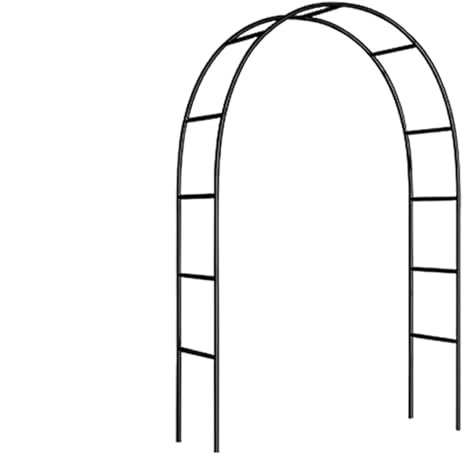 Arceau De Jardin, Pergola fer Arcade for Plantes Grimpantes, Metal Arche Jardin avec Socle, Gloriette De Jardin Fer Forge, Antirouille, Pergola Arceau À Rosiers for Plantes Grimpantes/Black(Color:Fran