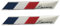 Autocollants Drapeau France Français 2PCS 3D Drapeau National France Autocollants De Voiture De Logo Voiture en Métal pour Voitures Casque Moto 3, 9x2 Pouces Style 2
