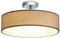 Zedelmaier Deckenleuchte Stoff Rund 38cm Taupe Stoffschirm E27x2 max.40W Deckenlampe Wohnzimmer Schlafzimmer Küche Flur Kinderzimmer Lampe Decke Lampenschirm Modern(Taupe+Silber,Ø38x18cm)