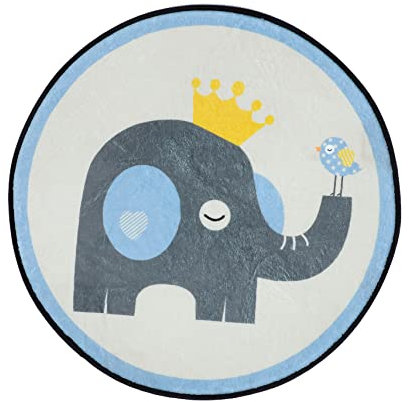 Alipis 1stück Cartoon-rundteppich Mit -Muster Gemütlicher Teppich Für Kinderzimmer Strapazierfähiger Und Waschbarer Dekoteppich Für Wohnbereich