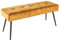 Riess Ambiente Design Sitzbank Boutique 100cm senfgelb Samt Schwarze Metallbeine Samtbank Flurbank Sitzbank Polsterbank Wohnzimmerbank Bank Beistellbank