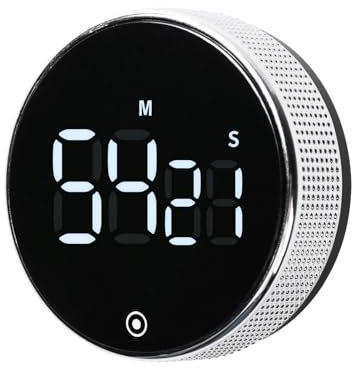 Pumwoy Temporizador de Cocina, Temporizador de Cuenta Atrás Magnético, Temporizadores Digitales de Cocina con Pantalla LED Grande, Temporizador de Productividad 3 Niveles de Volumen para Cocinar