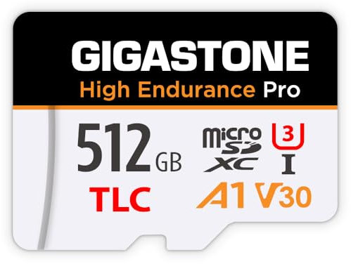 GIGASTONE Micro-SD-Karte, 512GB, hohe Geschwindigkeit der Pro-Serie, bis zu 100 MB/s, kompatibel mit Redtiger Rove Vivofo Vantrueeo Arifayz Dashcam, MicroSDXC UHS-I A1 V30 U3.