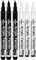 White Marker Pen - 6 PCS Black & White Acrylic Paint Pen Permanent Marker Pen, 0.7mm Fine Tip White Pens for Art, Glass, Fabric, Stone, Ceramic, Wood, Canvas, DIY Crafts