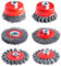 MPXEAVG 6 Stück Drahtbürste Flex, Drahtbürste Winkelschleifer, M14 Topfbürste Winkelschleifer, Drahtbürste Flex für Winkelschleifer Set 75mm und 100mm