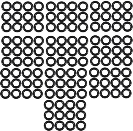 Ohewiiuk Schwarz 9 mm X 2.0 mm Rubber Dichtscheiben Oil Seal O Rings 120 PCS