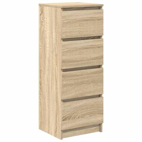 vidaXL Sideboard Sonoma-Eiche 37,5x35x99 cm Holzwerkstoff, Kommode, Schrank, Flurschrank, Anrichte, Küchenschrank, Wohnzimmerschrank, Wohnzimmermöbel