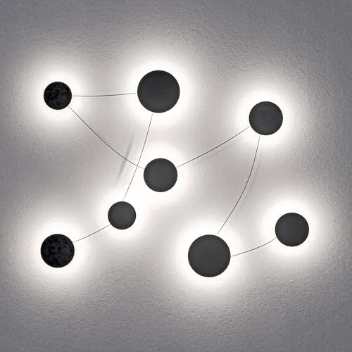 Wandleuchte, Wandlampe mit integrierter 50W LED, neutralweißes Licht (4500K), 8 unabhängige LED-Kreise, 4500 Lumen, modernes Design und ideale Dekoration für Ihr Zuhause, schnelle Montage