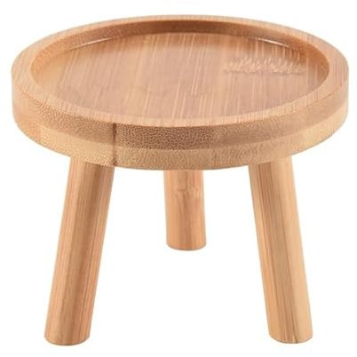 Wrtysully Wooden Plant Stand Flower Pot Base Holder Stool High Stool Balcony Round Flower Shelf for Indoor Outdoor