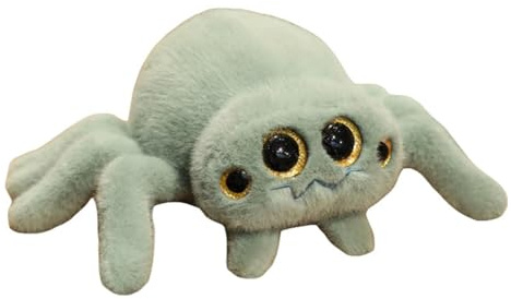 TROYSINC Plüschtier Spinne Kuscheltier, Weich Cartoon Spinne Plüsch Puppe Spielzeug Stofftier Plüschkissen Halloween-Dekoration Für Kinder Geschenk (25cm,Grün)