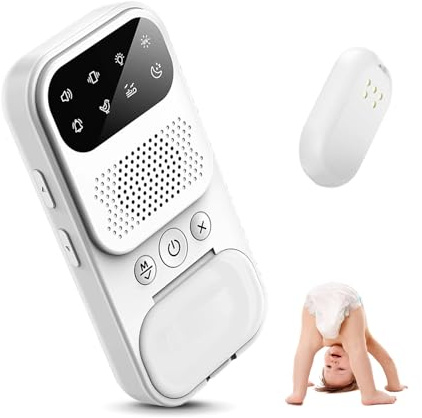 Bettnässer Alarm, Kabelloser Bettnässer-Sensor mit Nachtlicht, Geräuschen und Vibrationsalarm für Babys Kinder