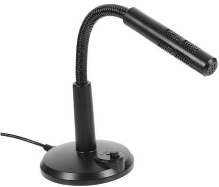 VERDANVERSE Portable USB Desktop Microphone with Holder for Voice Chat Streaming and Meetings High Sensitivity Condenser Mic Compatible with Laptop