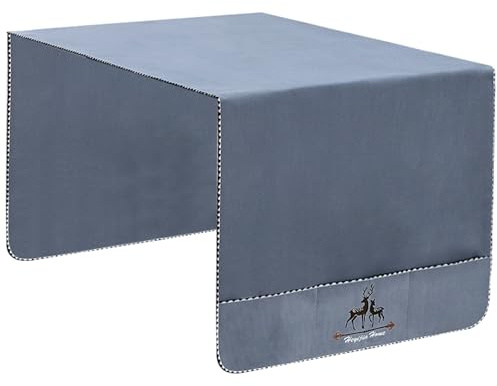 Hbbgdiy 22x55 Inch Non-Slip Dust‑Proof Refrigerator Top Cover with Storage Pockets, Washer and Dryer Topper for Laundry Room, Kitchen & Home Appliance Protection.