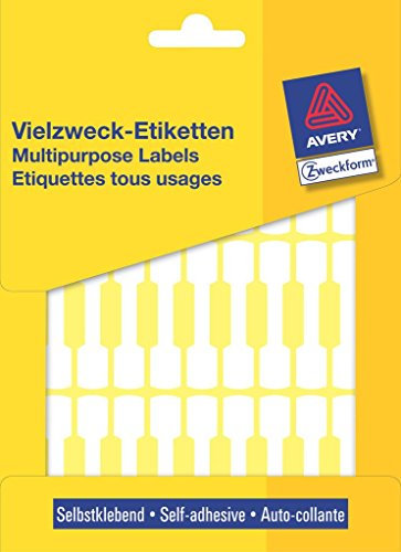 AVERY Zweckform 3335 Preisetiketten (49 x 10 mm, selbstklebende Schmucketiketten im Hantelformat zur Kennzeichnung von Brillen oder Schmuck) 930 Aufkleber weiß