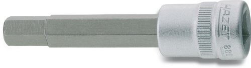 HAZET Schraubendreher-Steckschlüsseleinsatz 8801-12, Kurze Ausführung | 3/8 Zoll (10 mm) Vierkant hohl, Antrieb 3/8 Zoll (10 mm) Vierkant hohl, Abtrieb Innensechskant Profil, Klinge Sonderstahl