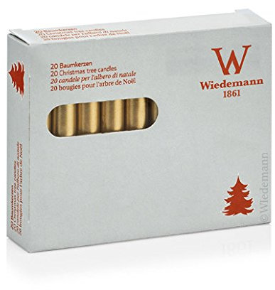 Baumkerzen Gold 20er (580802.26) 13 x 96 mm Minimalistisch Unparfümiert Weihnachten