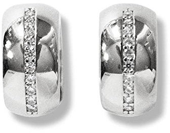 HEIDE HEINZENDORFF Creolen Lola mit Swarovski Kristallen silber, rhodiniert 15 x 8 mm