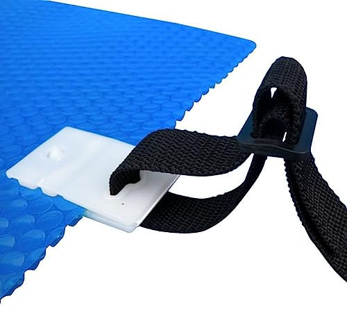 Linxor - Lot de 8 Sangles avec Pince Crocodile pour Tout Type d'enrouleur de bâche à Bulles