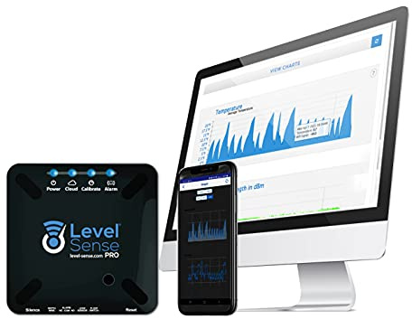 Level Sense Pro Wi-Fi Enabled Sump Pump Alarm, Features Include: High Water Alarm, Water Leak Detector, Power Failure Detection, Temperature and Humidity Sensor