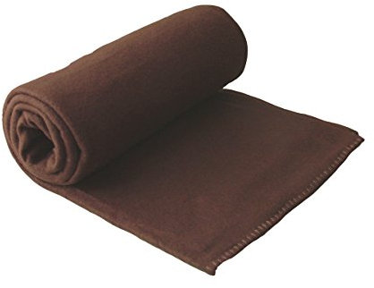 CB Home & Style Fleecedecke Decke Uni 130 x 170 cm Kuscheldecke (Braun)