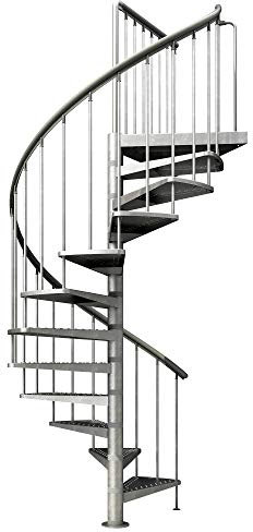 DOLLE Außenspindeltreppe Gardenspin verzinkt Höhe 246-282 cm 11 Stufen Durchmesser 125 cm